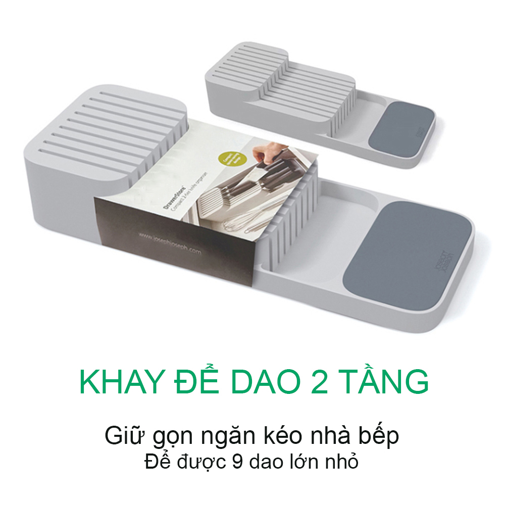 Khay cài dao 2 tầng giữ gọn ngăn kéo nhà bếp Kệ để dao ngăn kéo tủ